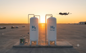 Hydrogen electrolysis tank with a fuel-cell UAS